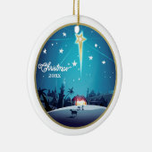 ベツレヘムの星。カスタムクリスマス セラミックオーナメント (右)