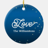 ベツレヘムの星。カスタムクリスマス セラミックオーナメント (裏面)