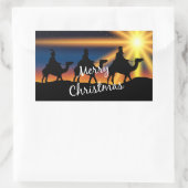 ベツレヘムの星 – キリスト誕生 長方形シール (バッグ)