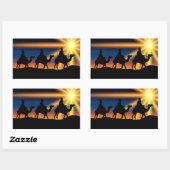 ベツレヘムの星 – キリスト誕生 長方形シール (シート)