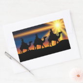 ベツレヘムの星 – キリスト誕生 長方形シール (封筒)