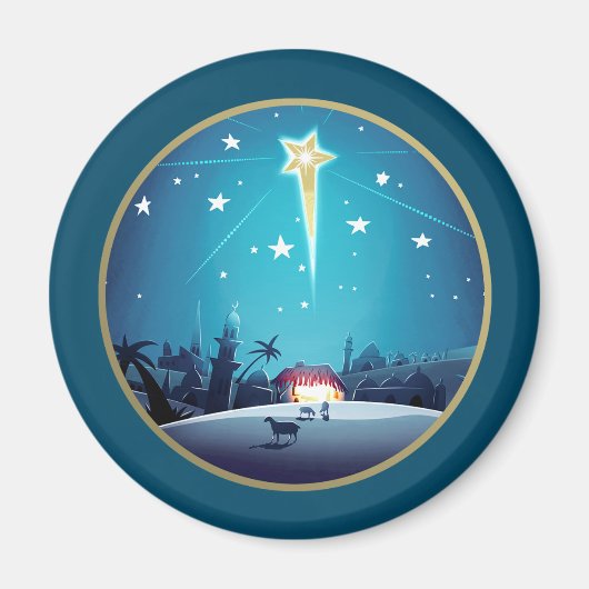 ベツレヘムの星。クリスマスプレゼント磁石 マグネット (正面)