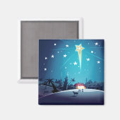 ベツレヘムの星。クリスマスプレゼント マグネット (正面/裏面)