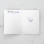 ベツレヘムの星 初のクリスマス シーズンカード (内部)