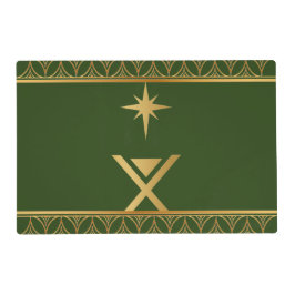 「ベツレヘムの輝く星」ホリデー プレースマット ラミネート プレート