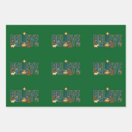 ベツレヘムの降誕のシーン ラッピングペーパーシート