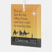 ベツレヘムカスタムクリスマスの三つの賢い男性の星 ガラスオーナメント (正面左)