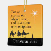 ベツレヘムカスタムクリスマスの三つの賢い男性の星 セラミックオーナメント (左)