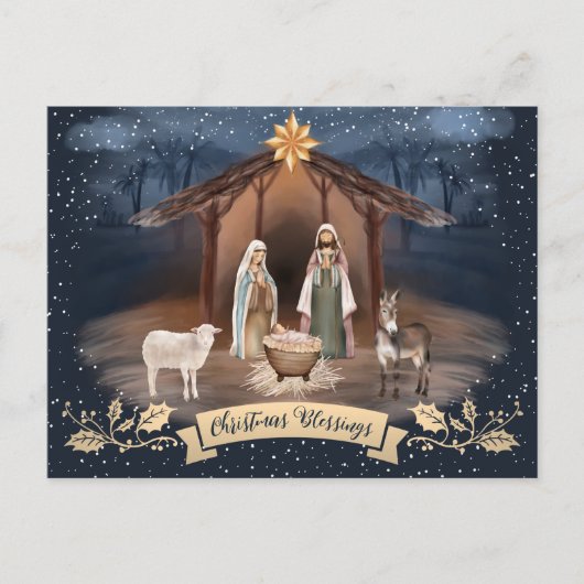 ベツレヘムクリスチャン出生クリスマスポストカード シーズンポストカード (正面)