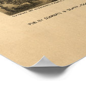 ベツレヘムペンシルバニア1877アンティークパノラママップ ポスター (角)