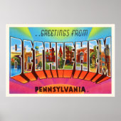 ベツレヘムペンシルバニアPAヴィンテージ旅行記念品 ポスター (正面)