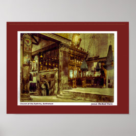 ベツレヘム出生教会。クリスチャン美術 ポスター