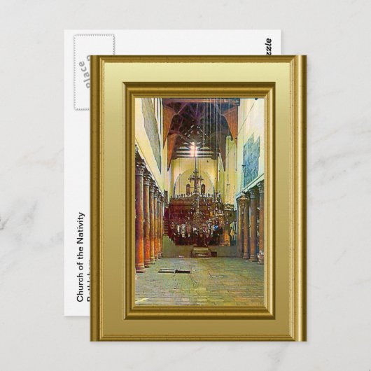 ベツレヘム教会の内部出生 ポストカード (正面/裏面)