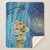 ベツレヘム星「地球の平和」毛布 シェルパブランケット (正面)