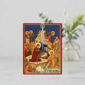 ベツレヘム星 箔シーズンポストカード (立ち正面)