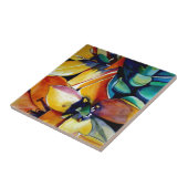 ベツレヘム花水彩画の黄色い星 タイル (側面)