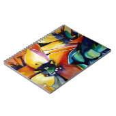 ベツレヘム花水彩画の黄色い星 ノートブック (左側)