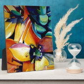 ベツレヘム花水彩画の黄色い星 フォトプラーク (側面)