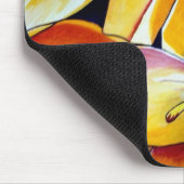 ベツレヘム花水彩画の黄色い星 マウスパッド (コーナー)