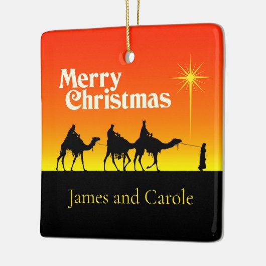 ベツレヘム・クリスマスの三人の賢者スター セラミックオーナメント (左)