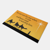 ベツレヘム・クリスマスの三人の賢者スター ドアマット (アングル)