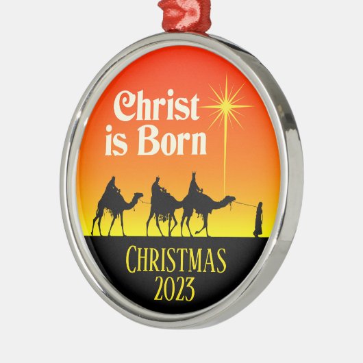 ベツレヘム・クリスマスの三人の賢者スター メタルオーナメント (左)