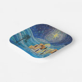 ベツレヘム・ナプキンスの地球の平和クリスマススター ペーパープレート (傾斜あり)