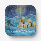 ベツレヘム・ナプキンスの地球の平和クリスマススター ペーパープレート (正面)