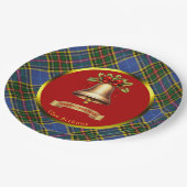 ベツーンタータンチェックパーソナライズされたクリスマス ペーパープレート (アングル)