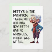 ベティおもしろいがトイレに居る 招待状 (正面/裏面)