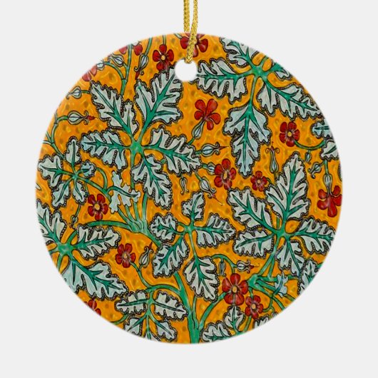 ベティの黄色い花 セラミックオーナメント (正面)