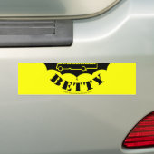 ベティの黒いステッカー2of2 バンパーステッカー (車上)