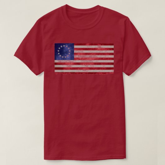 ベティバラtシャツアメリカ国旗1776 tシャツ (デザイン正面)
