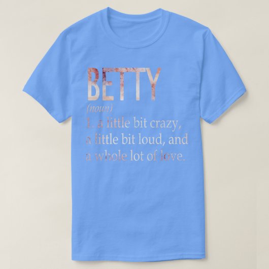 ベティ・ガール名の定義 Tシャツ (デザイン正面)