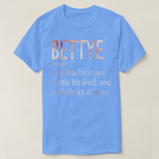 ベティ・ガール名の定義 Tシャツ (デザイン正面)