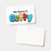 ベティ バッジ (正面＆裏面)