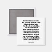 ベティ・ボッター苦いバターより良い（舌ツイスター） マグネット (正面/裏面)