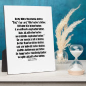 ベティ・ボッター・ベター・バター（舌ツイスター） フォトプラーク (側面)