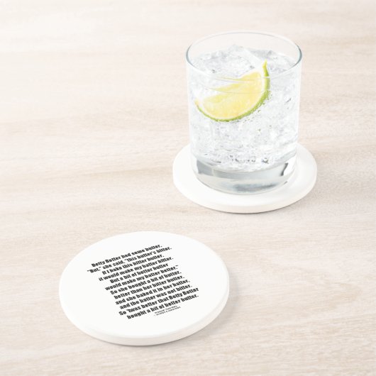 ベティBotterのよりよいバター(早口言葉) コースター (側面)