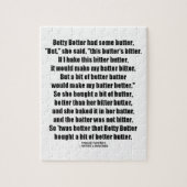 ベティBotterのよりよいバター(早口言葉) ジグソーパズル (縦)