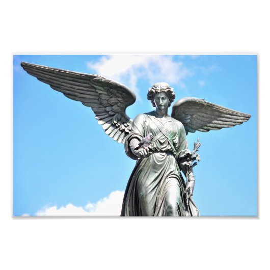 ベテスダ噴水像ニューヨーク州セントラルパーク フォトプリント (正面)