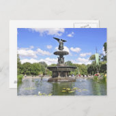 ベテスダ「エンジェル・オブ・ザ・ウォーターズ」セントラルパーク、ニューヨーク ポストカード (正面/裏面)