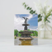 ベテスダ「Angel of the Waters」セントラルパーク， NYC ポストカード (スタンド正面)