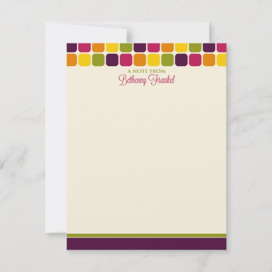 ベテニーフランケルカスタムフラットノートカード ノートカード (正面)