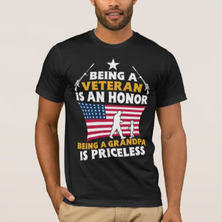 ベテランであることは名誉です おじいちゃんであることは誇り Tシャツ