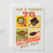 ベテランではない古い誕生日パーティー 招待状 (正面)