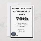 ベテランではない古い誕生日パーティー 招待状 (裏面)