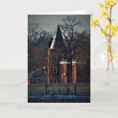 「ベテランの塔」クリスマスカード カード (黄色い花)