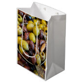 ベテランの黒と緑のオリーブ ミディアムペーパーバッグ (正面アングル)