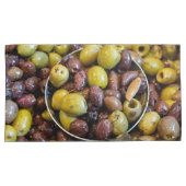 ベテランの黒と緑のオリーブ 枕カバー (正面右)